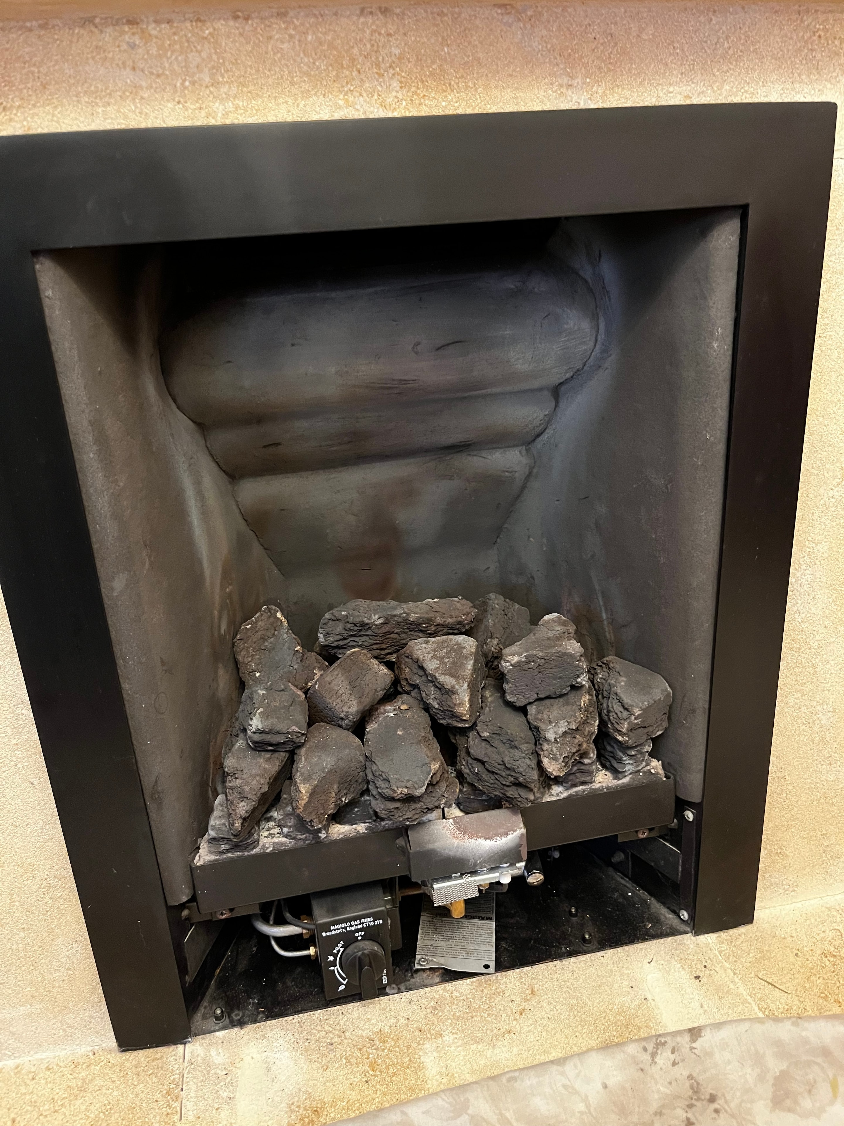 Gas fire before service